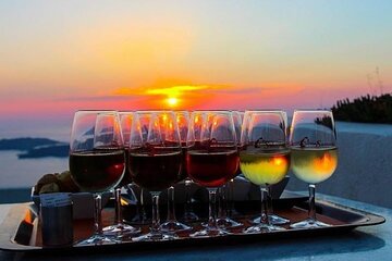 Half-Day Santorini Sunset Private 8 Samples of Wine Tasting Tour