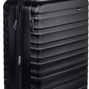 Amazon Basics 30" Hardside Large Checked Luggage, Hardshell Suitcase With Four Multi-directional Wheels, Expandable For Up to 15% More Space, Scratch-Resistant Shell, Black