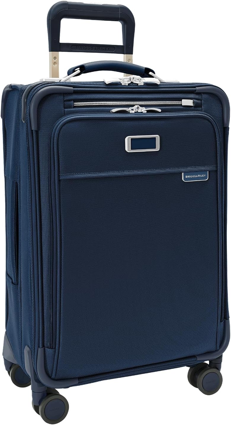 Briggs & Riley Baseline Essential Softside Carry-On Spinner Luggage, Navy