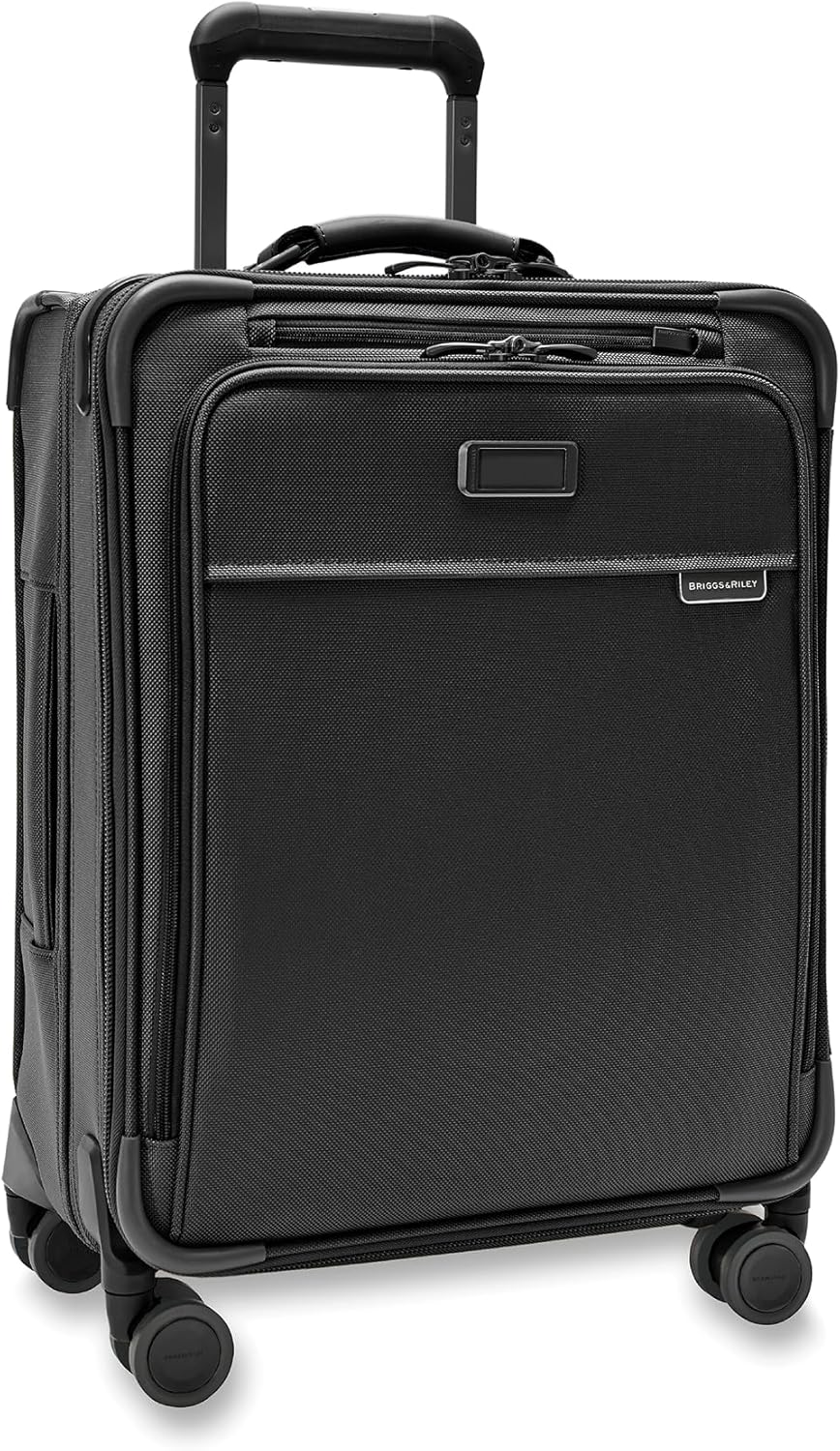Briggs & Riley Baseline Global 21 Inch Softside Carry-On Spinner, Black