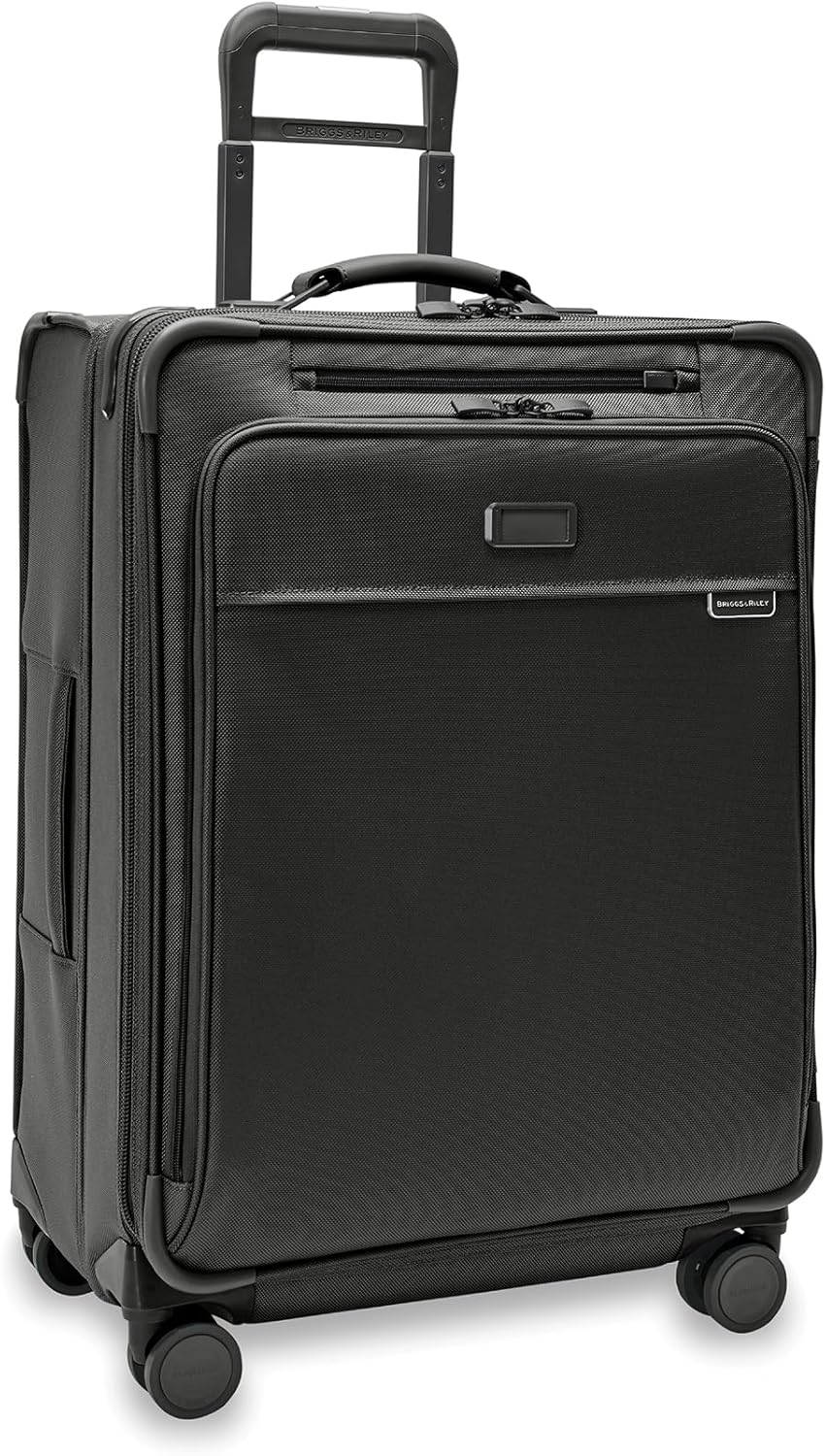 Briggs & Riley Baseline Medium 26 Inch Expandable Softside Checked, Black
