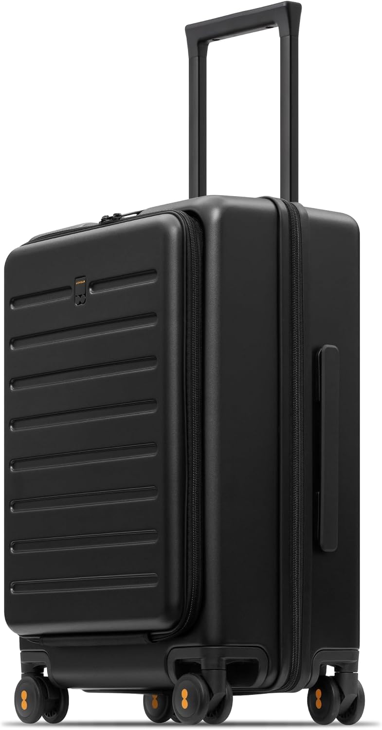 LEVEL8 Small Carry On Luggage with Front Pocket,20" Lightweight Suitcase